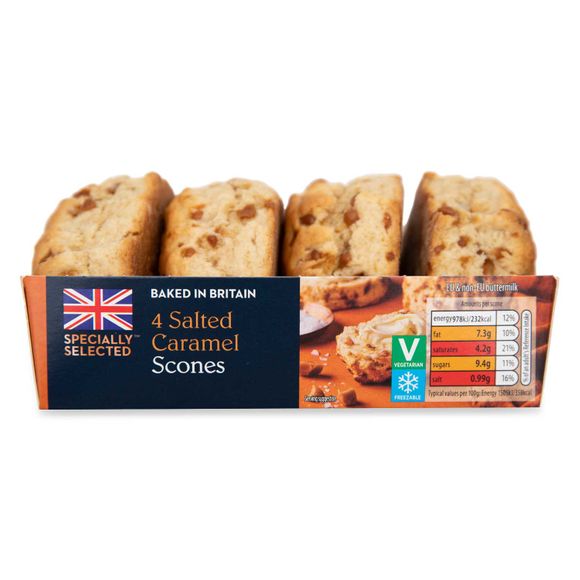 Specially Selected Salted Caramel Scones 4 Pack