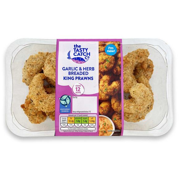 Tasty Catch Co. Garlic & Herb Breaded King Prawns 200g