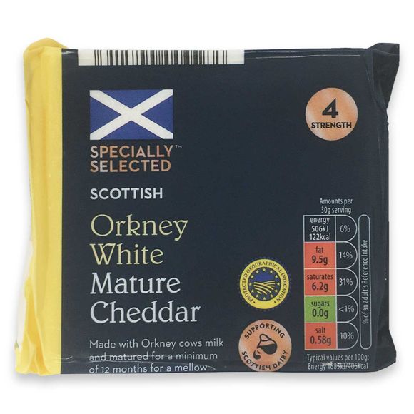 Specially Selected Scottish Orkney White Mature Cheddar 200g