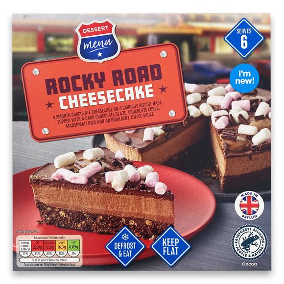 Dessert Menu Rocky Road Cheesecake 450g