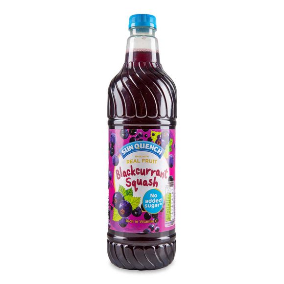 Sun Quench No Added Sugar Blackcurrant Squash 1l