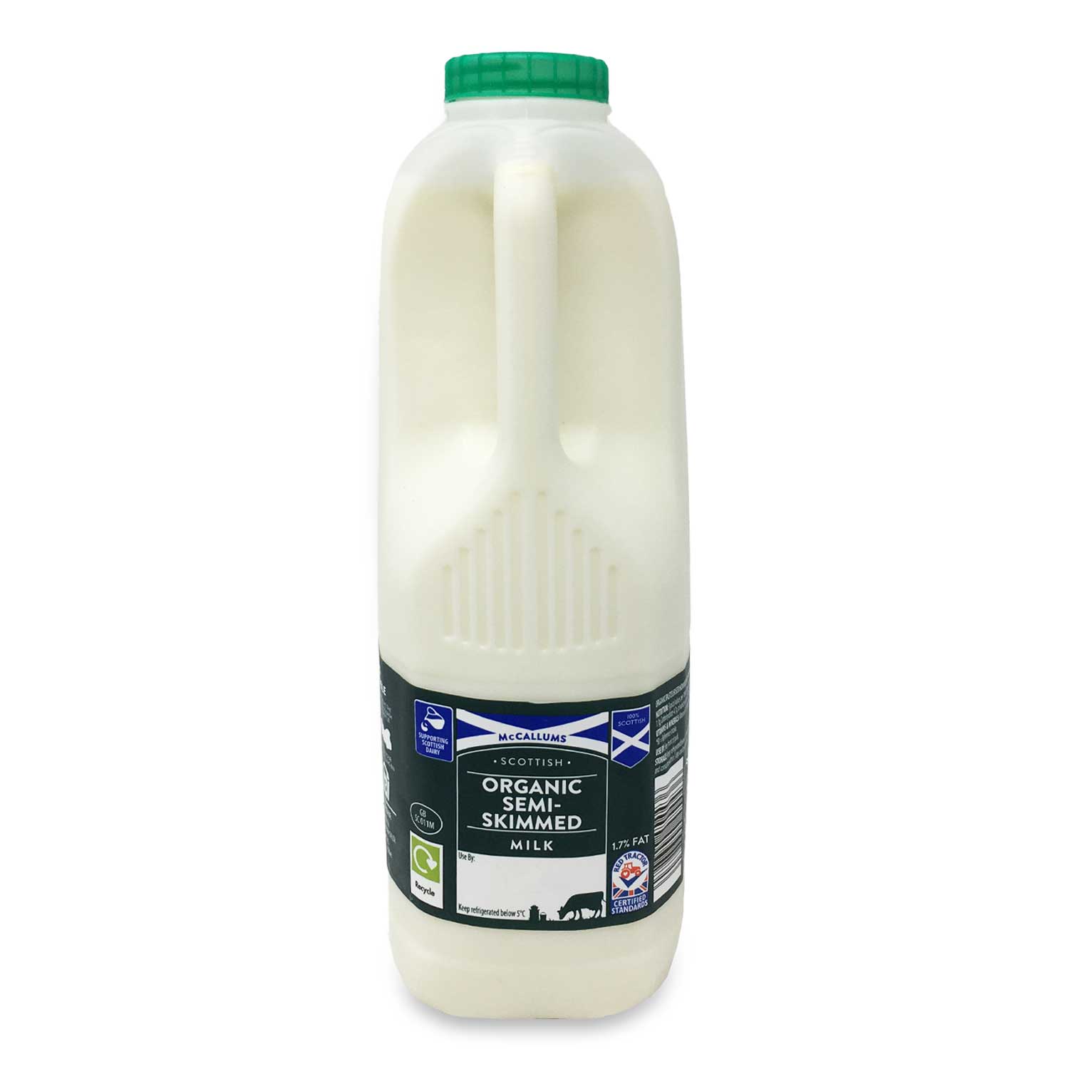 McCallums Scottish Organic Semi- Skimmed Milk 1.7% Fat 2 Pints/1.14l