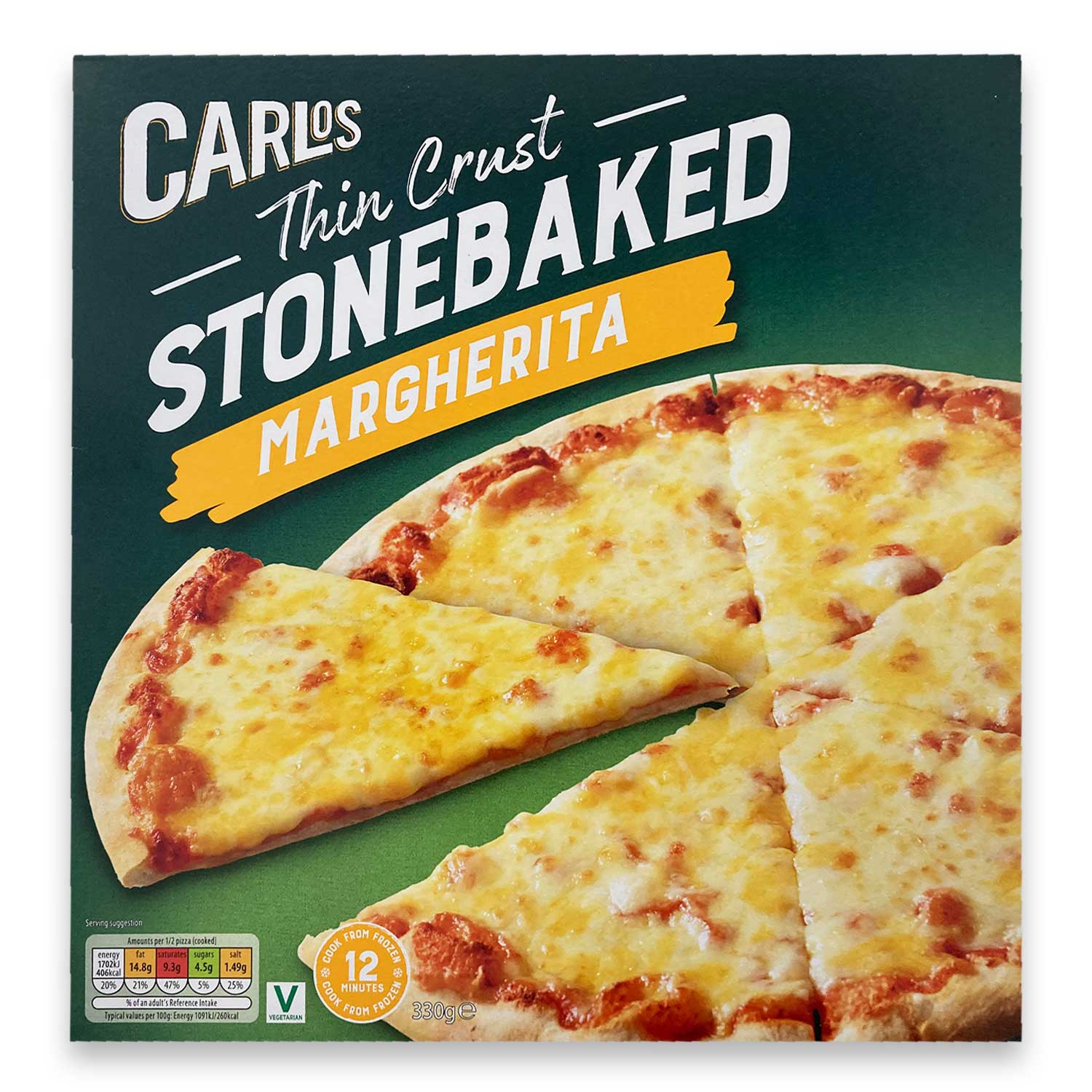 Carlos Thin Crust Stonebaked Margherita 330g