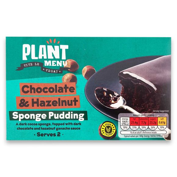 Plant Menu Chocolate & Hazelnut Sponge Pudding 190g