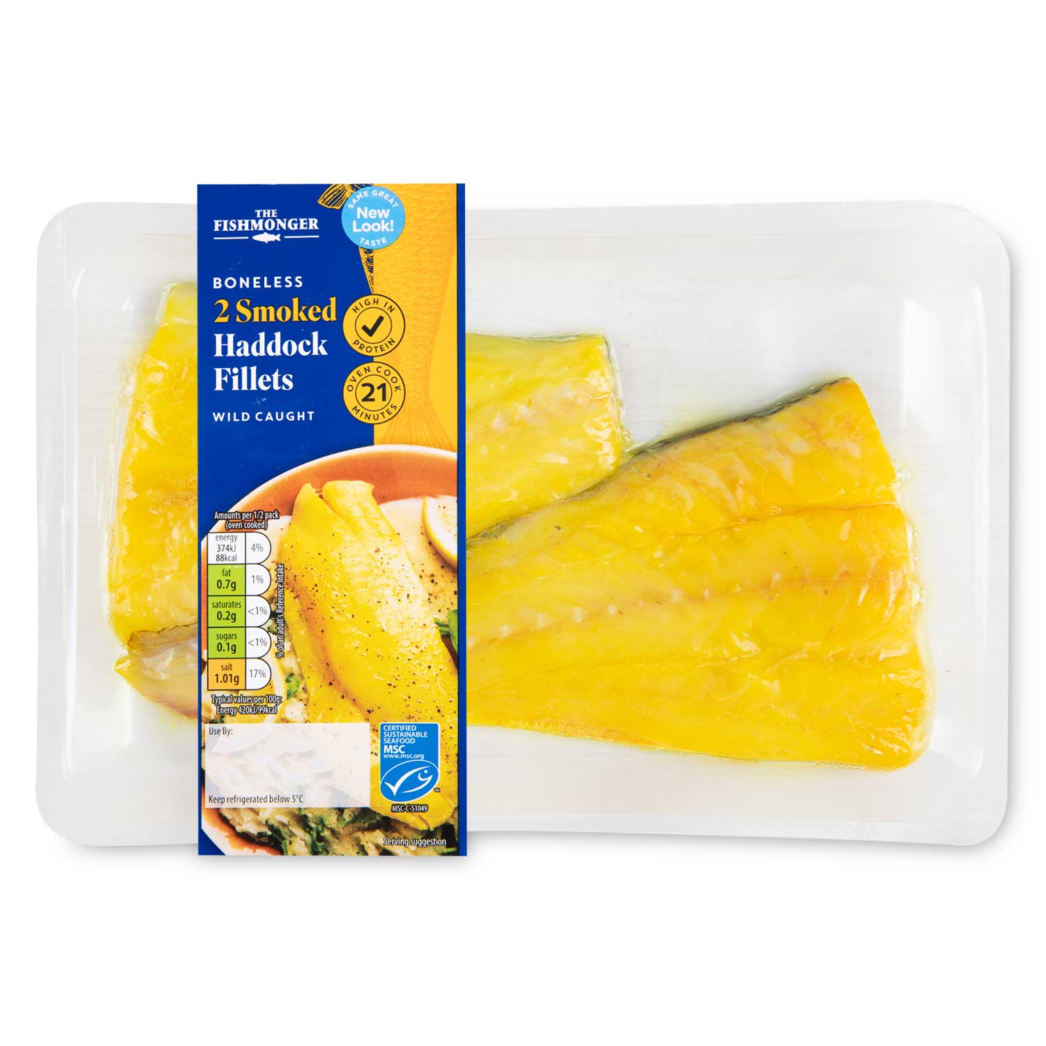 The Fishmonger Boneless Smoked Haddock Fillets 230g/2 Pack