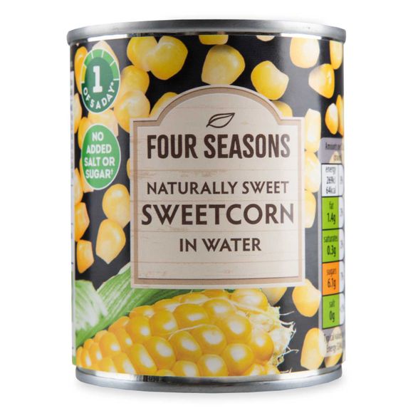 Four Seasons Sweetcorn In Water 198g (165g Drained)