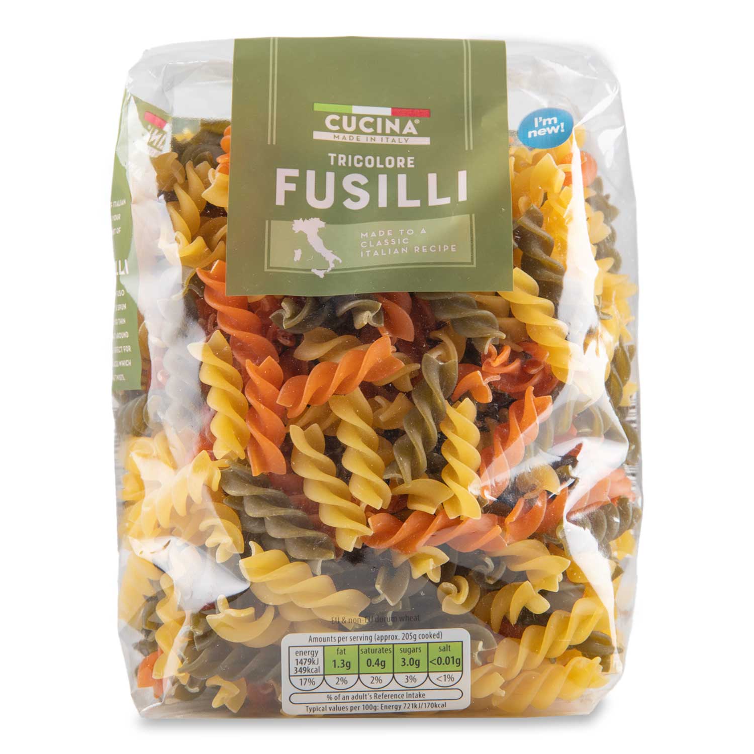 Cucina Tricolore Fusilli Pasta 500g