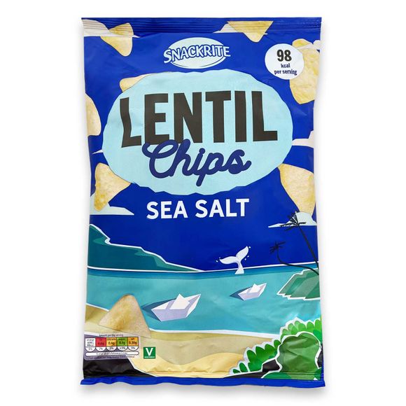 Snackrite Sea Salt Lentil Chips 85g