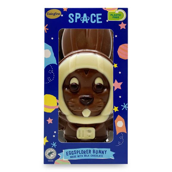 Dairyfine Space Eggsplorer Milk Chocolate Bunny 170g