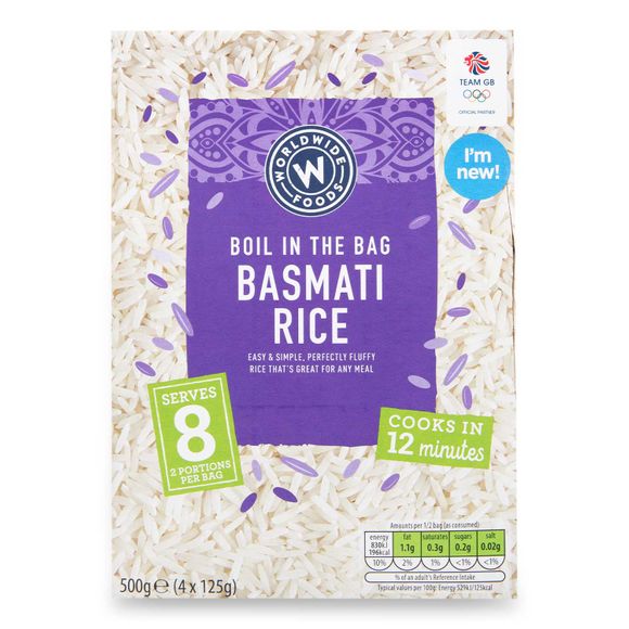 Worldwide Foods Boil In The Bag Basmati Rice 4x125g