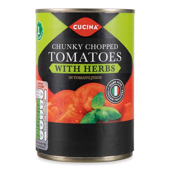 Cucina Chunky Chopped Tomatoes With Herbs In Tomato Juice 400g