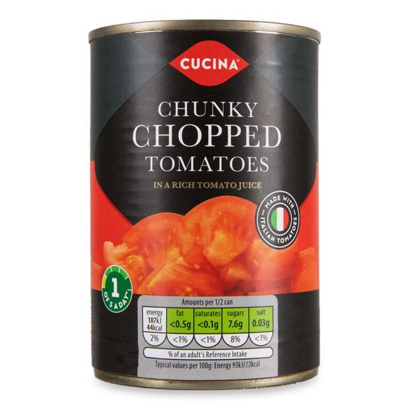 Cucina Chunky Chopped Tomatoes In A Rich Tomato Juice 400g