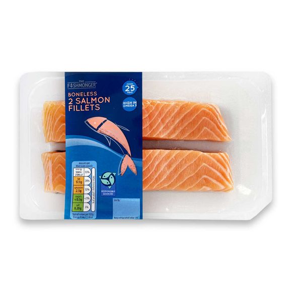The Fishmonger Boneless 2 Salmon Fillets 240g