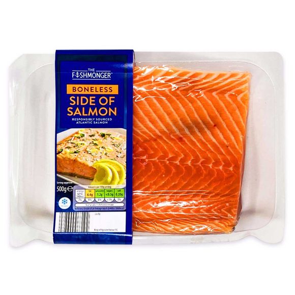 The Fishmonger Boneless Side Of Salmon 500g