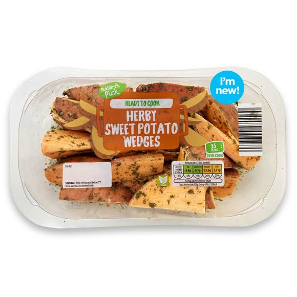 Nature's Pick Herby Sweet Potato Wedges 400g