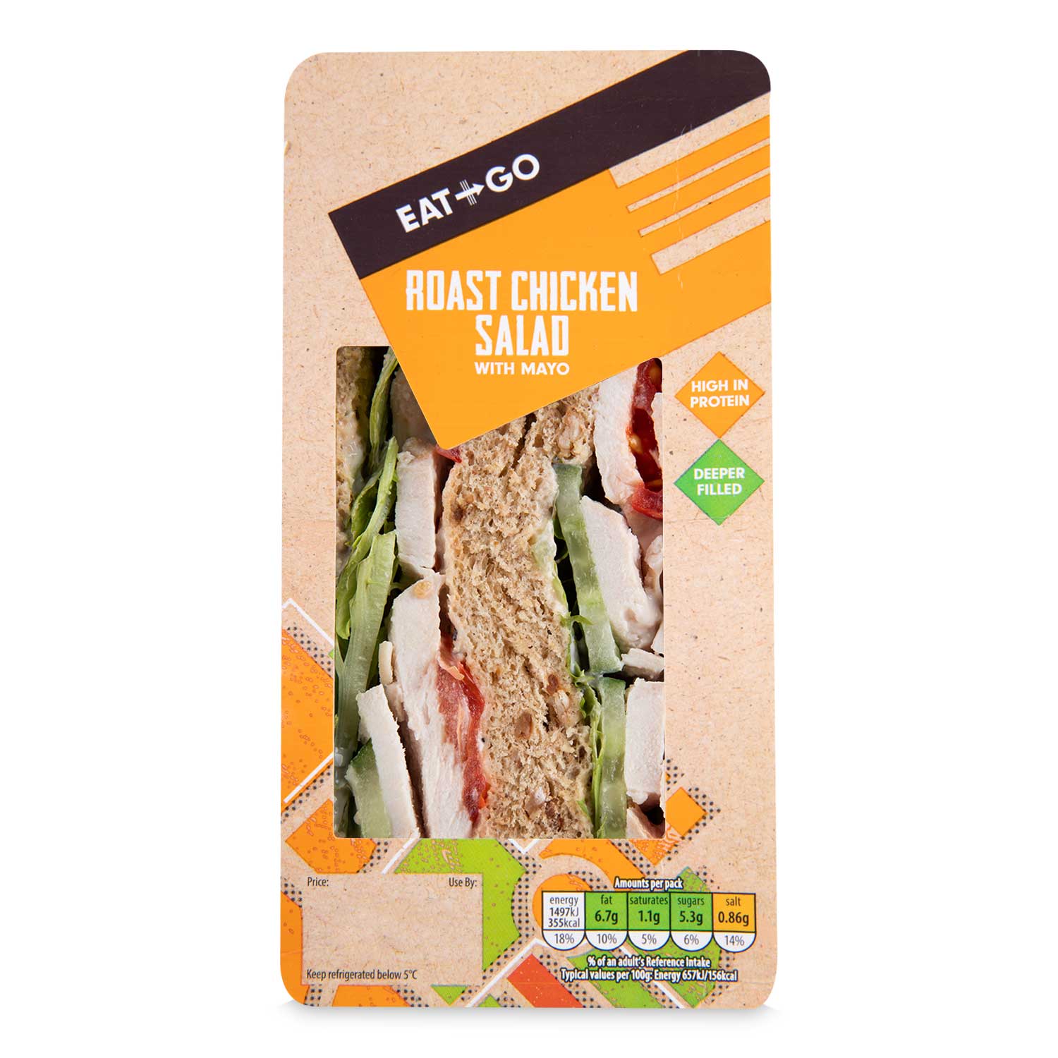 Eat & Go Roast Chicken Salad Sandwich 1 Pack