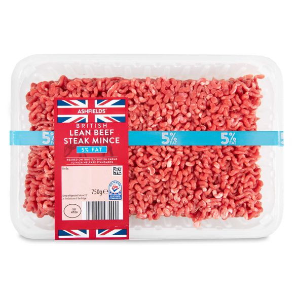 Ashfields British Lean Beef Steak Mince 5% Fat 750g