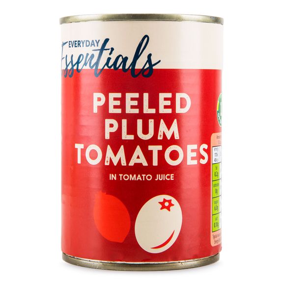 Everyday Essentials Peeled Plum Tomatoes In Tomato Juice 400g