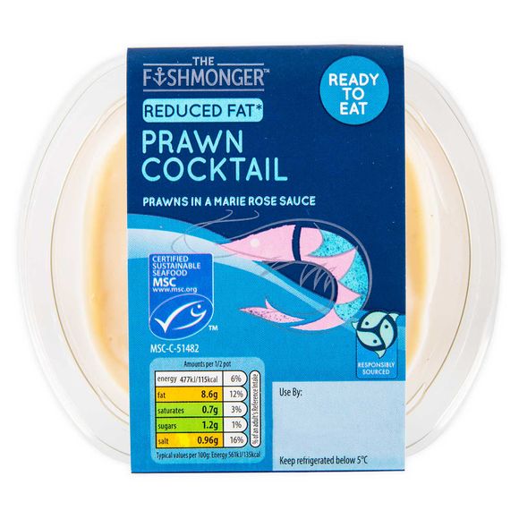 The Fishmonger Reduced Fat Prawn Cocktail In A Marie Rosé Sauce 170g