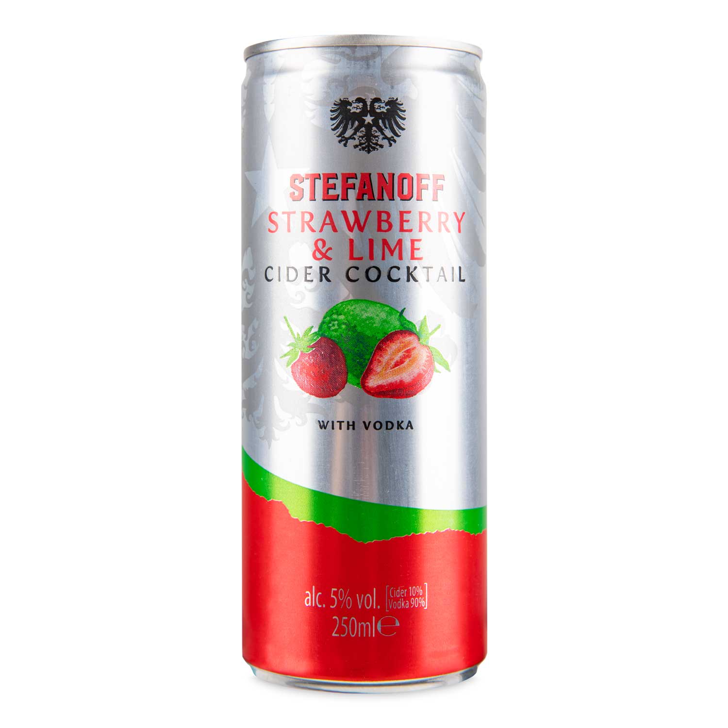 Stefanoff Strawberry & Lime Cider Cocktail 250ml