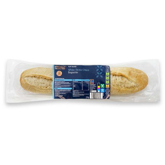 Specially Selected Part Baked White Stone Oven Baguette 250g