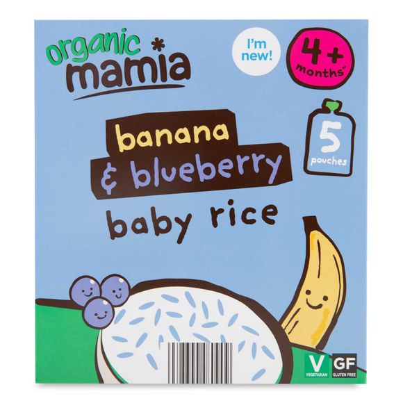 Mamia Banana & Blueberry Baby Rice 5x100g