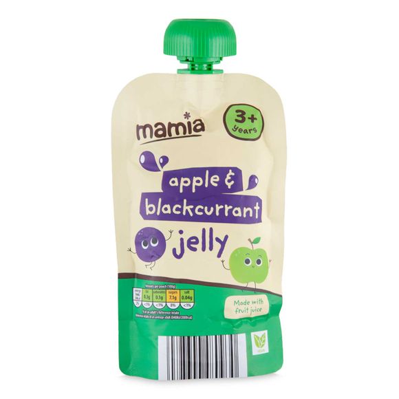 Mamia Apple & Blackcurrant Jelly Pouches 4x100g