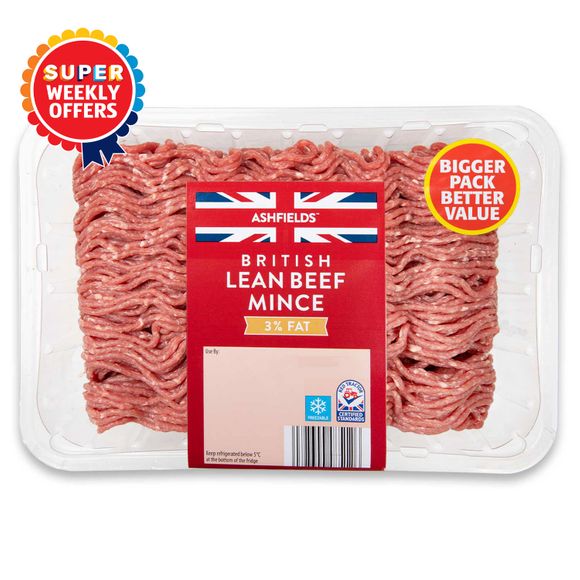 Ashfields British Lean Beef Mince 3% Fat 700g