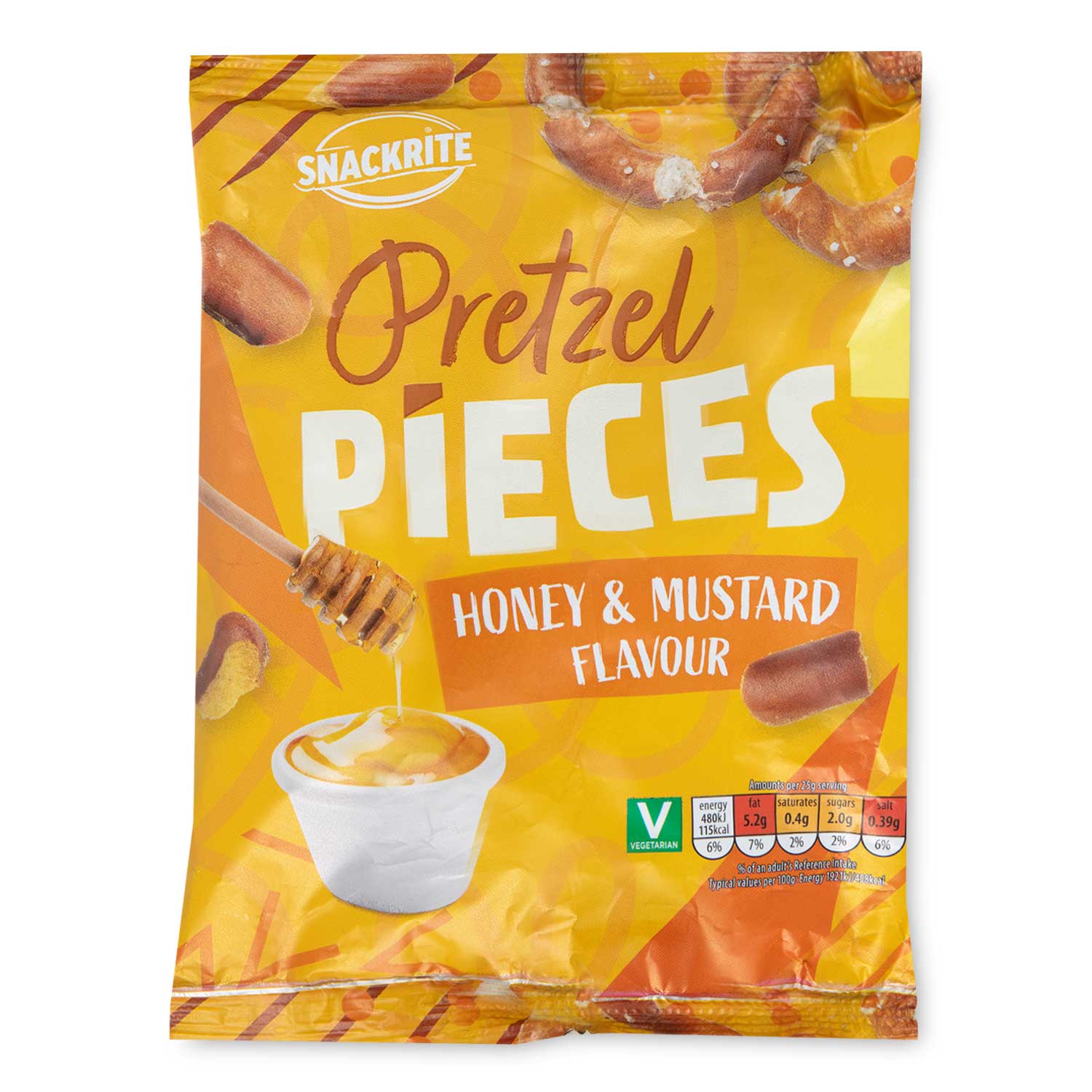 Snackrite Honey & Mustard Flavour Pretzel Pieces 125g