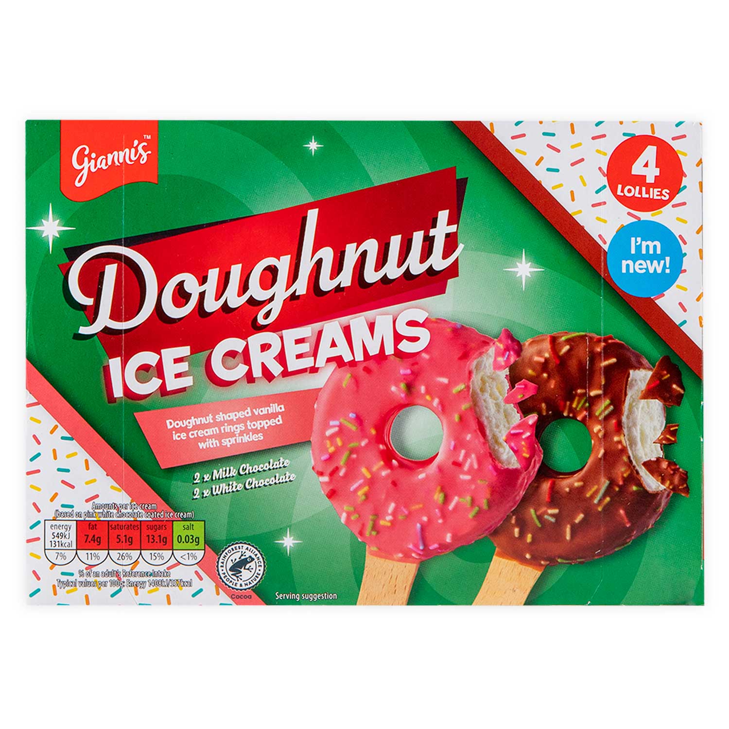 Gianni's Doughnut Ice Creams 4x55ml