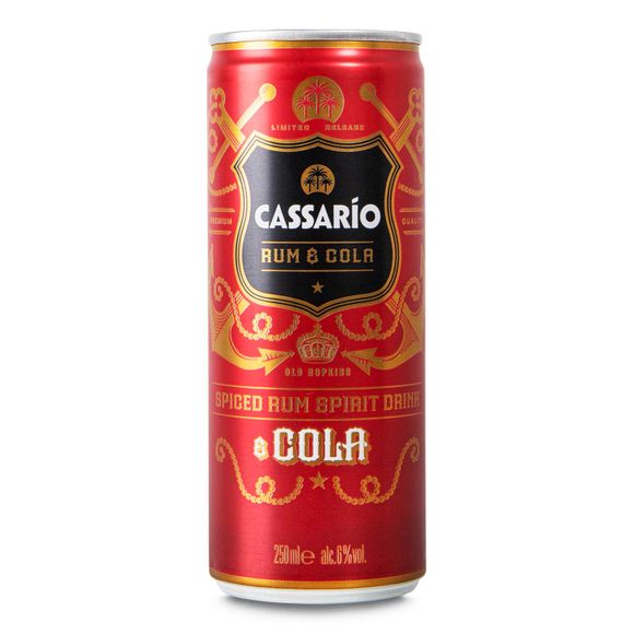 Cassario Rum & Cola Old Hopking Spiced Rum Spirit Drink & Cola 250ml