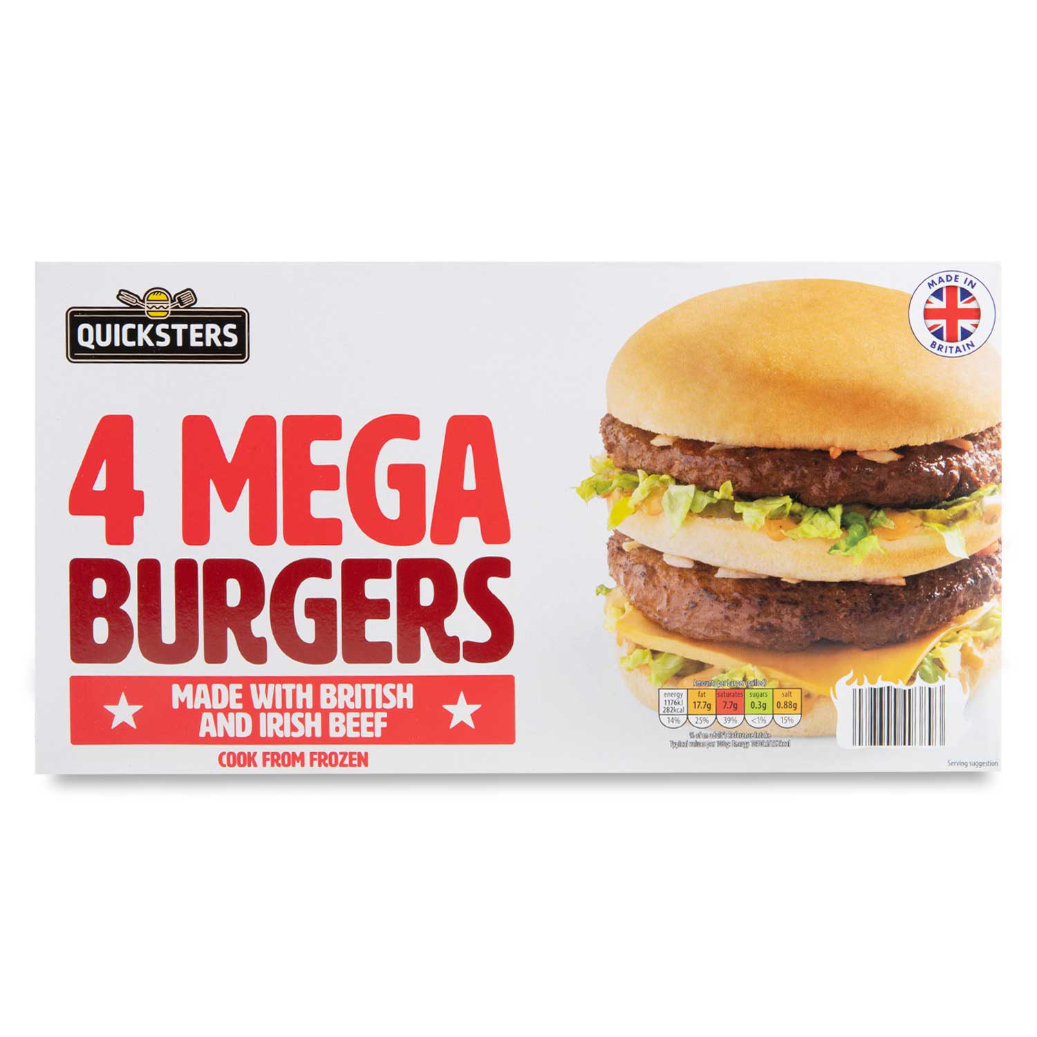 Quicksters Mega Burgers 680g/4 Pack