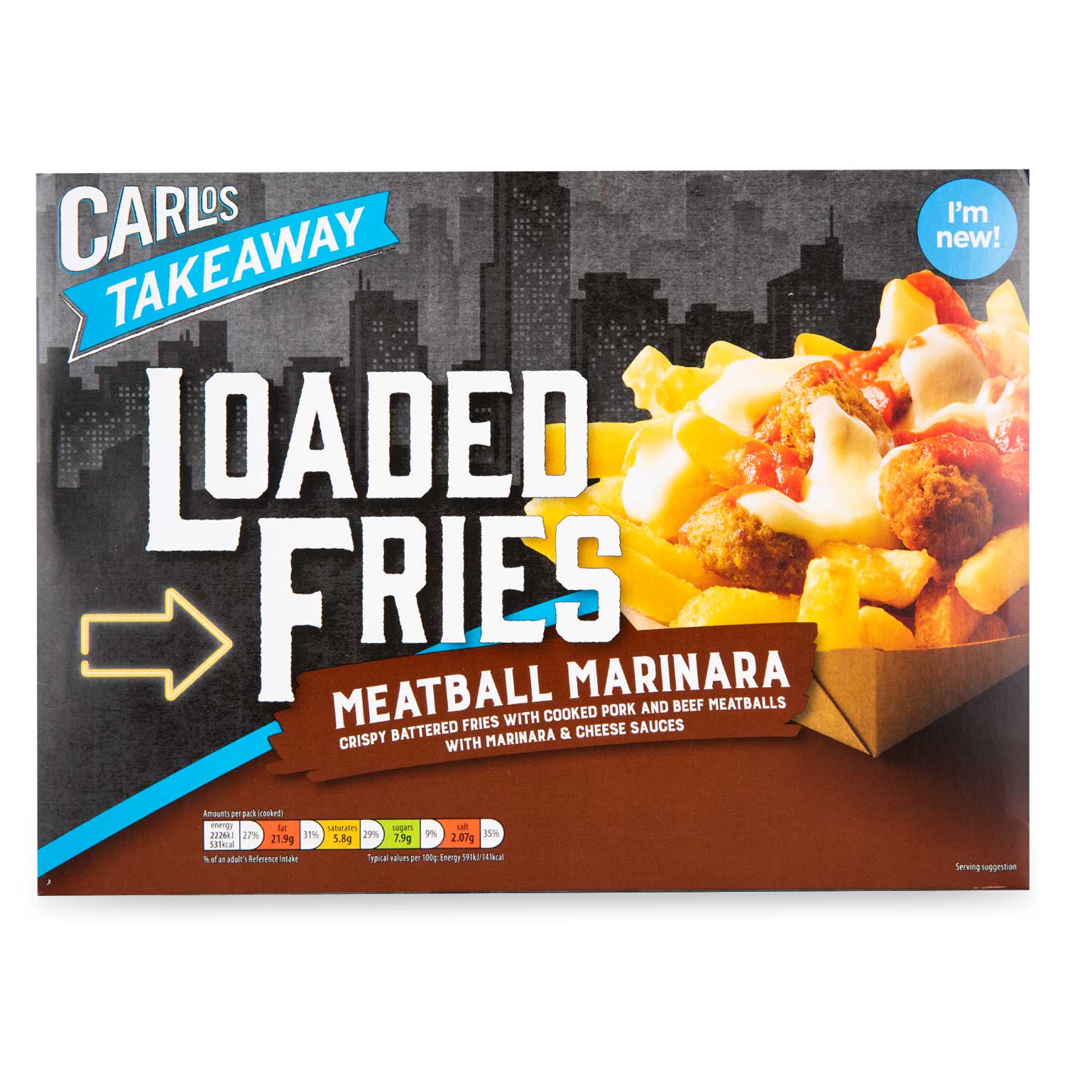 Carlos Takeaway Meatball Marinara Loaded Fries 500g