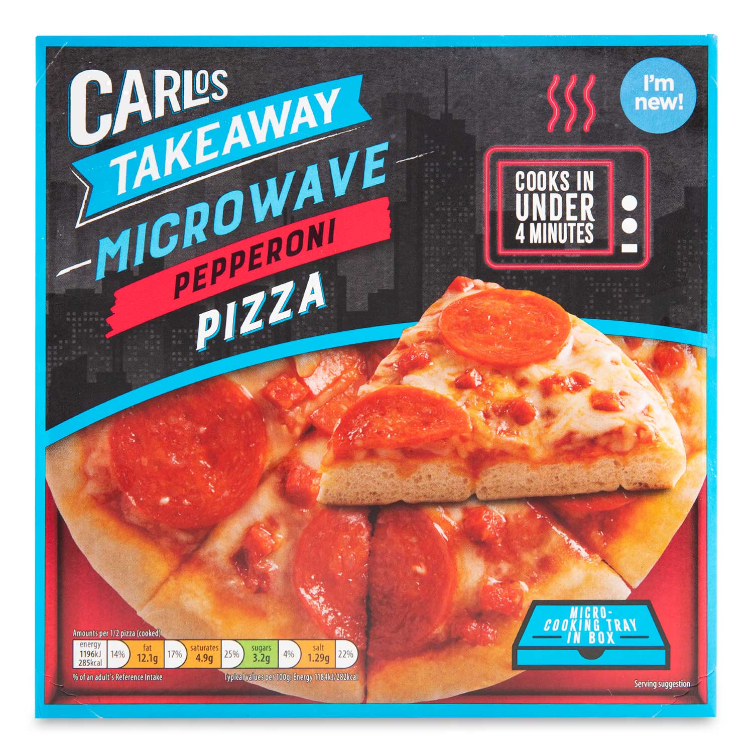 Carlos Takeaway Microwave Pepperoni Pizza 217g