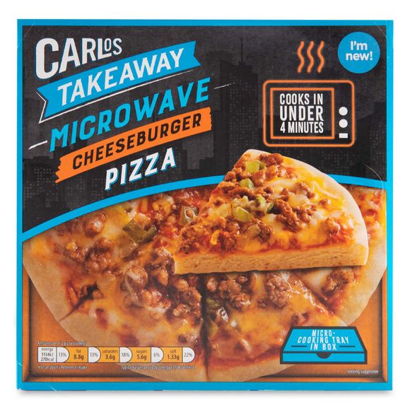 Carlos Takeaway Microwave Cheeseburger Pizza 227g