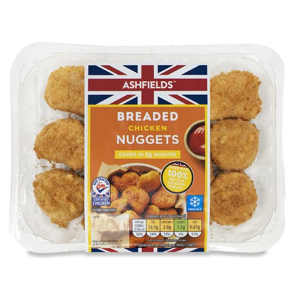 Ashfields Breaded Chicken Nuggets 250g