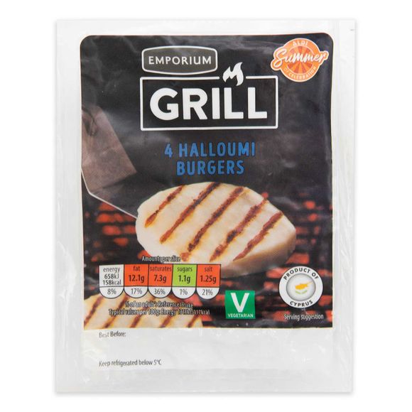 Emporium Grill Halloumi Burgers 200g/4 Pack