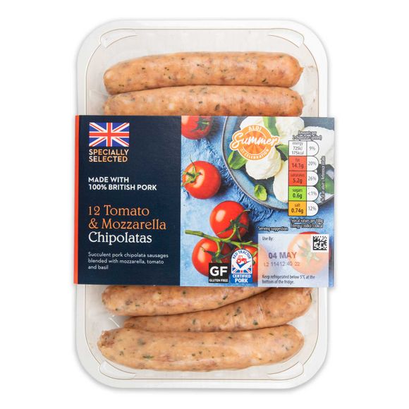 Specially Selected Tomato & Mozzarella Chipolatas 375g