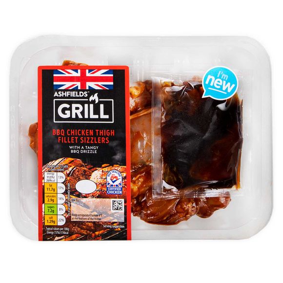 Ashfields Grill BBQ Chicken Thigh Fillet Sizzlers 350g