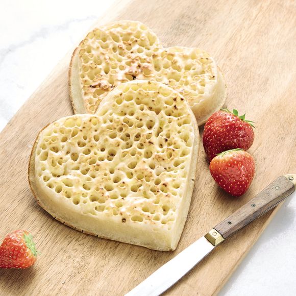 Village Bakery Heart Crumpets 4 Pack