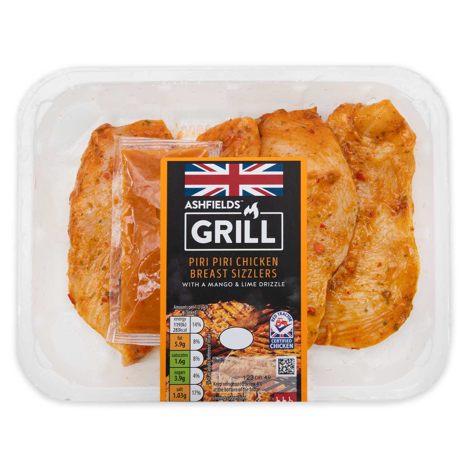 Ashfields Grill Piri Piri Chicken Breast Sizzlers 400g