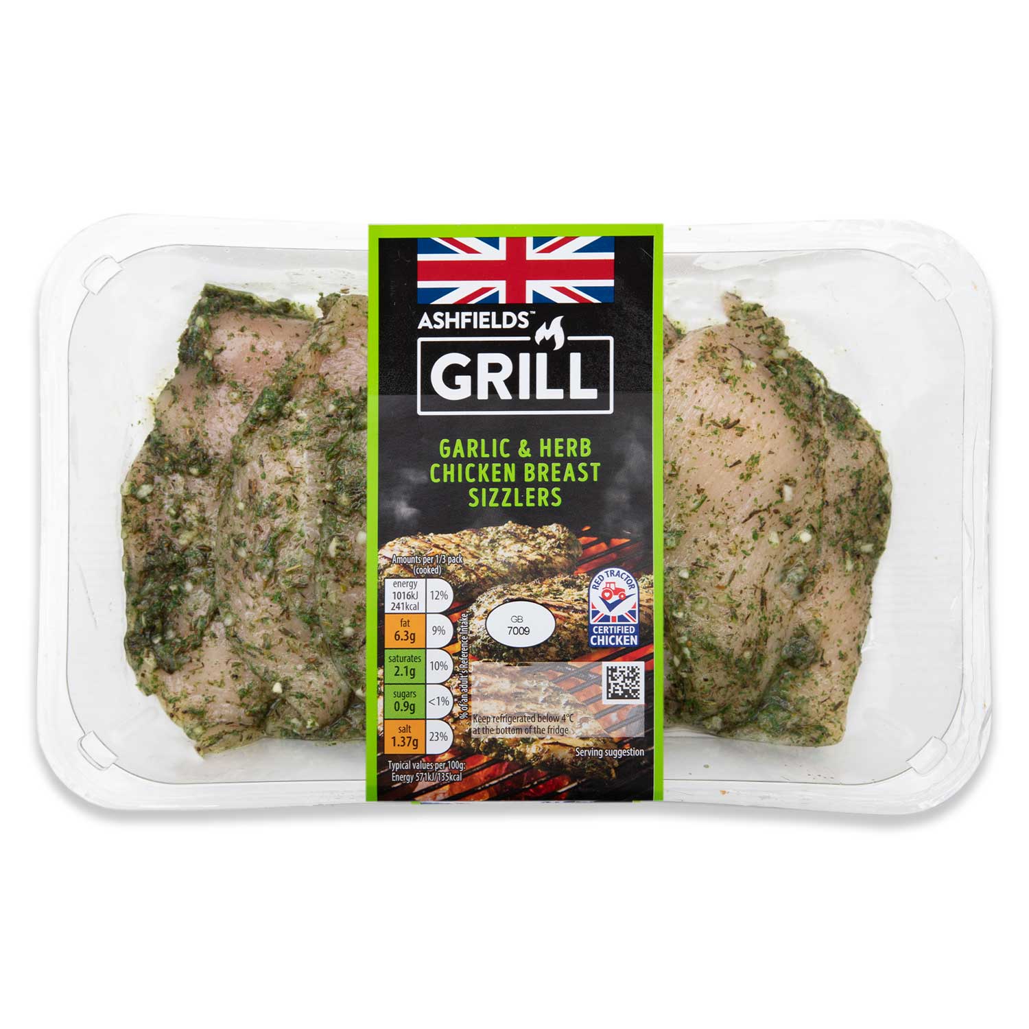 Ashfields Grill Garlic & Herb Chicken Breast Sizzlers 600g