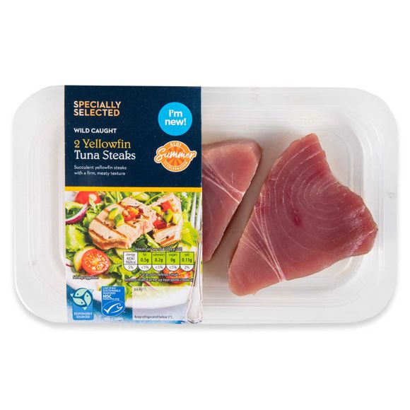 Specially Selected Wild Caught 2 Yellowfin Tuna Steaks 200g