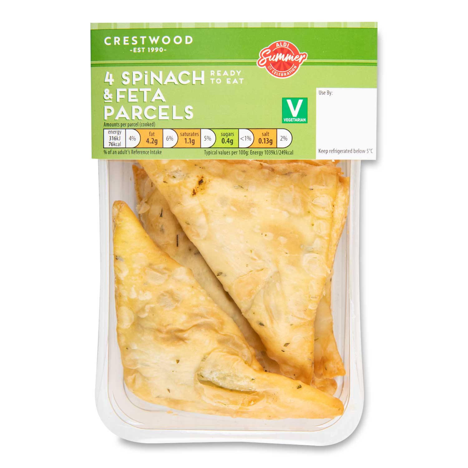 Crestwood Spinach & Feta Parcels 128g/4 Pack