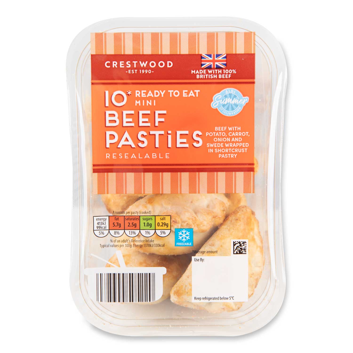 Crestwood Mini Beef Pasties 300g/10 Pack