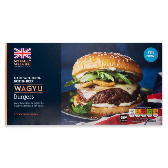 Specially Selected Cook From Frozen Wagyu Burgers 284g