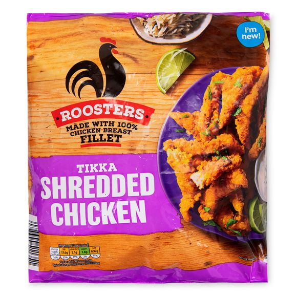 Roosters Tikka Shredded Chicken Strips 380g