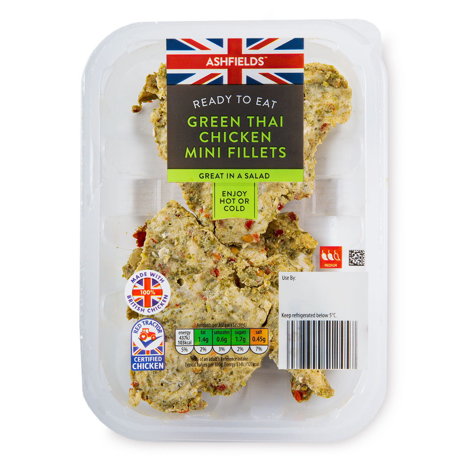 Ashfields Green Thai Chicken Mini Fillets 170g