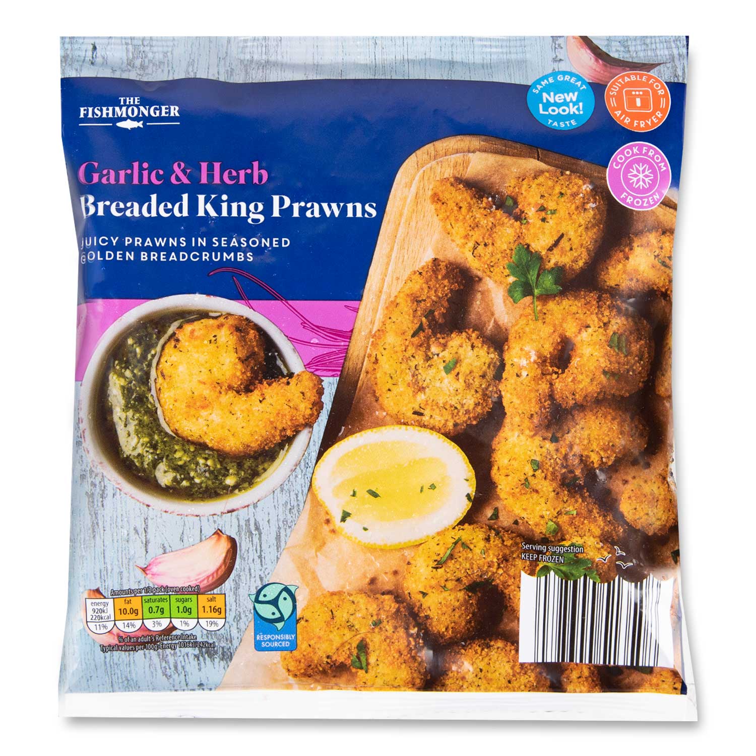 The Fishmonger Garlic & Herb Breaded King Prawns 200g