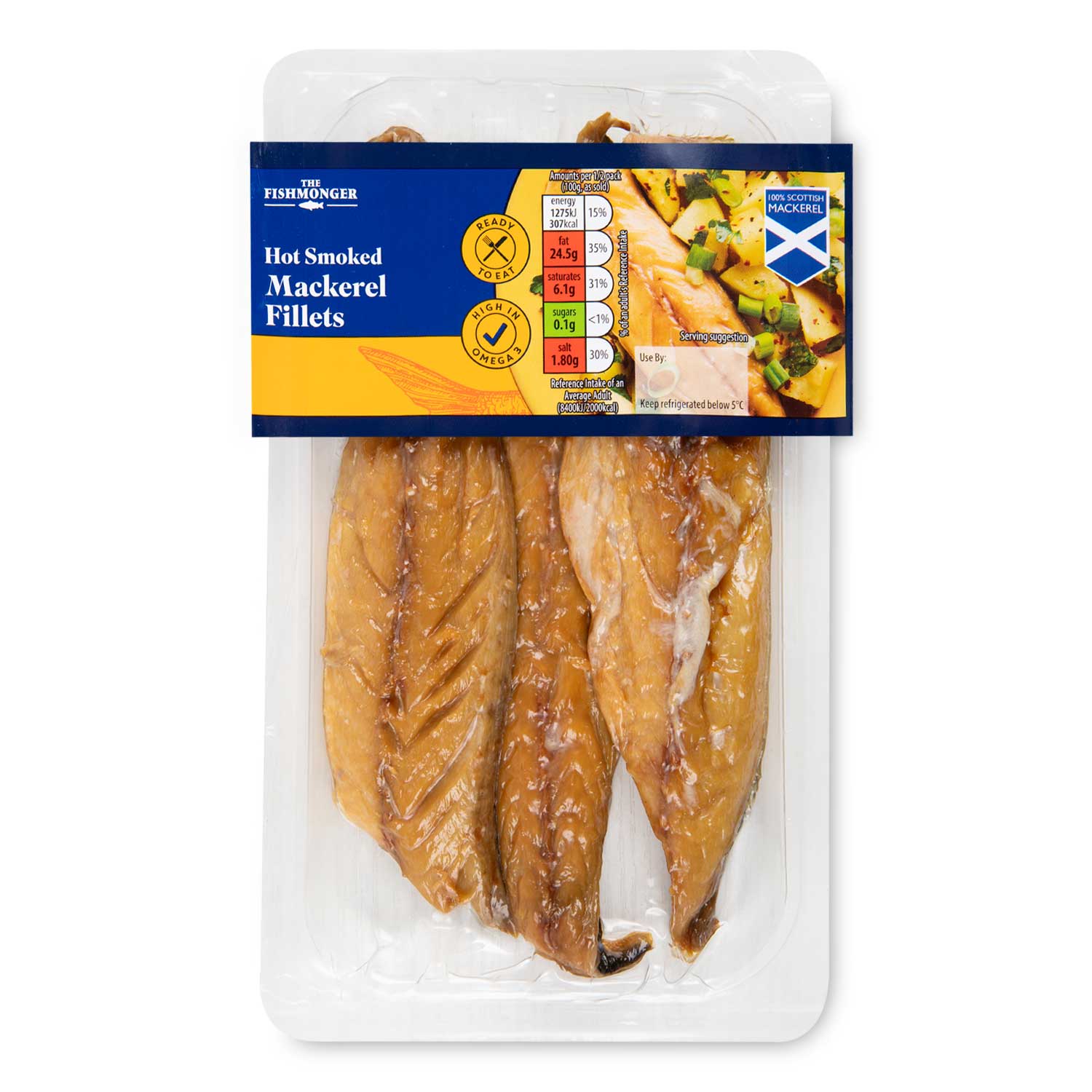 The Fishmonger Hot Smoked Mackerel Fillets 200g